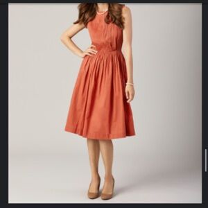 Brooks Brothers Pin-tucked taffeta dress
